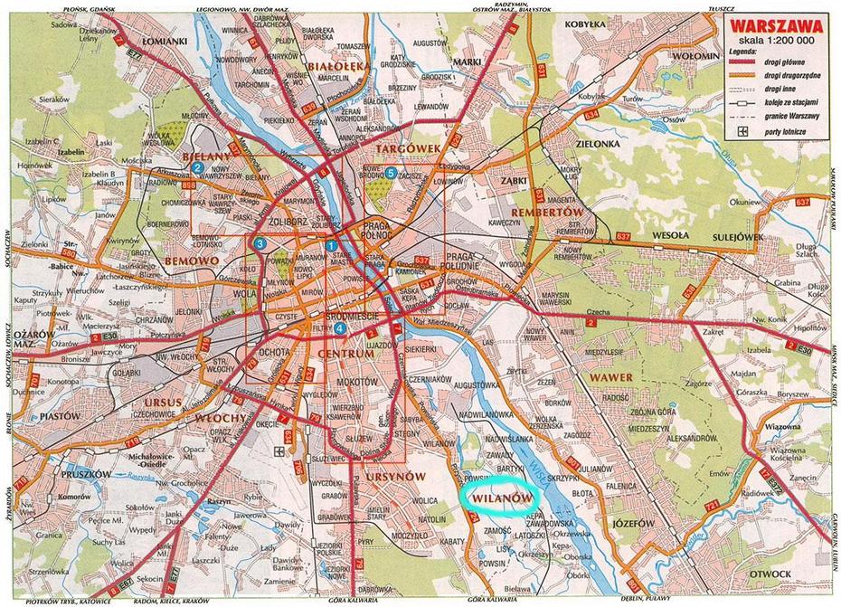 Map Of Warsaw, Poland, Warsaw, Poland, Warsaw On, Warsaw World