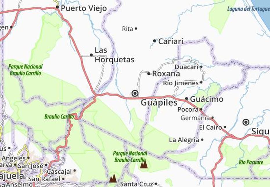 Michelin Guapiles Map – Viamichelin, Guápiles, Costa Rica, Alajuela Costa Rica, Costa Rica Road  Printable