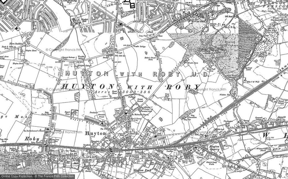 Old Maps Of Huyton, Merseyside – Francis Frith, Huyton, United Kingdom, United Kingdom River, Gb