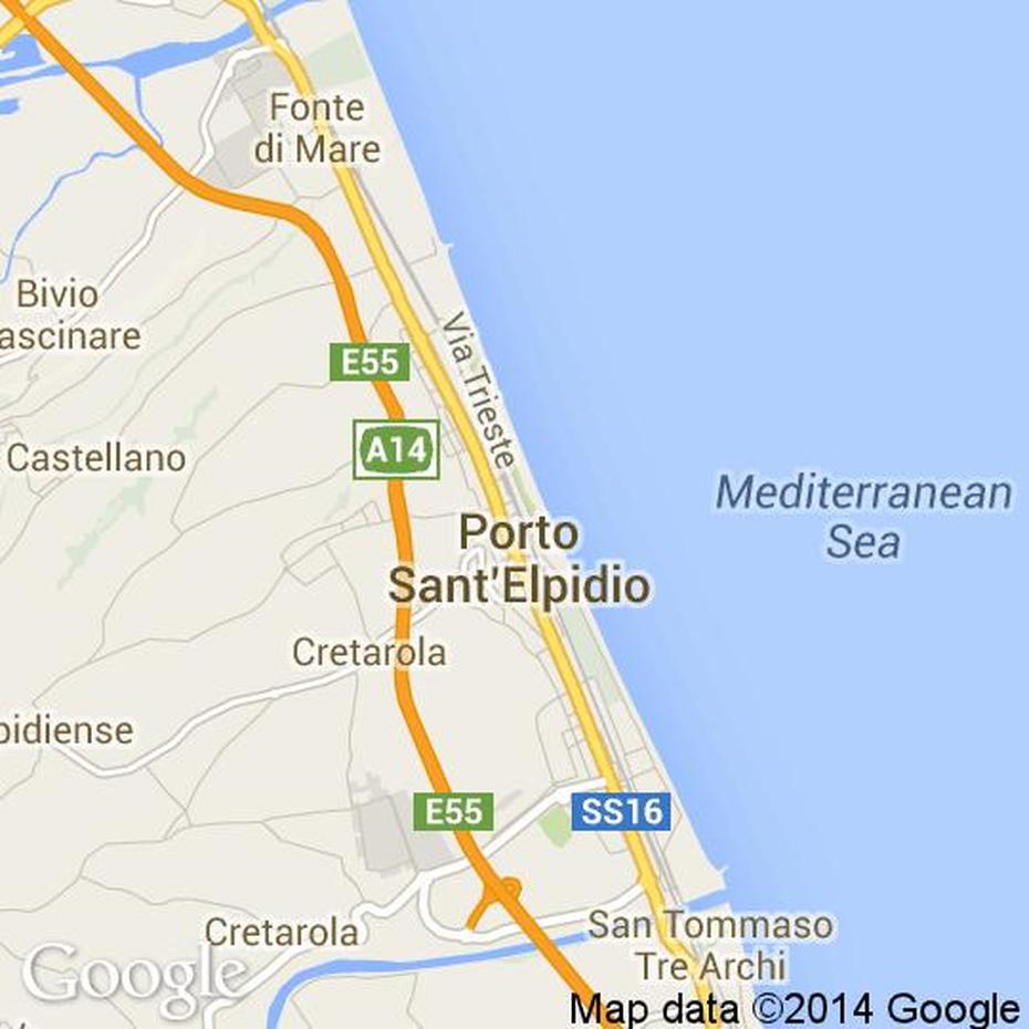 Porto Italy, Porto Location, Cartine Stradali, Porto Sant’Elpidio, Italy