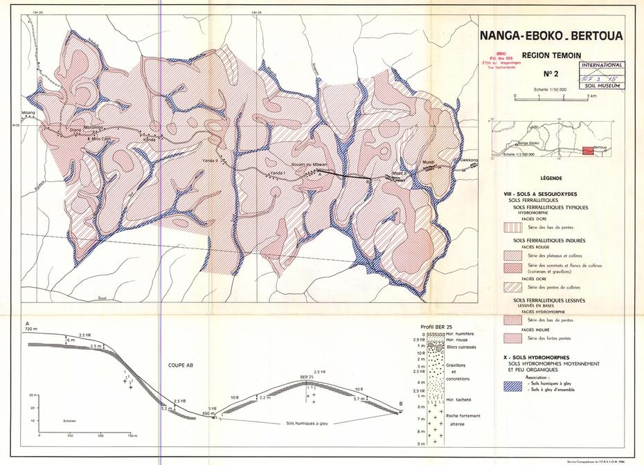 Republique Federale Du Cameroun. Carte Pedologique. Nanga-Eboko-Bertoua …, Nanga Eboko, Cameroon, Mount Everest Bodies, Nanga Parbat In India