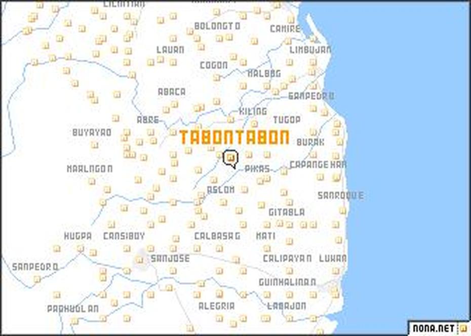 Tabontabon (Philippines) Map – Nona, Tabogon, Philippines, Of Bantayan Island, Tabogon Cold Spring