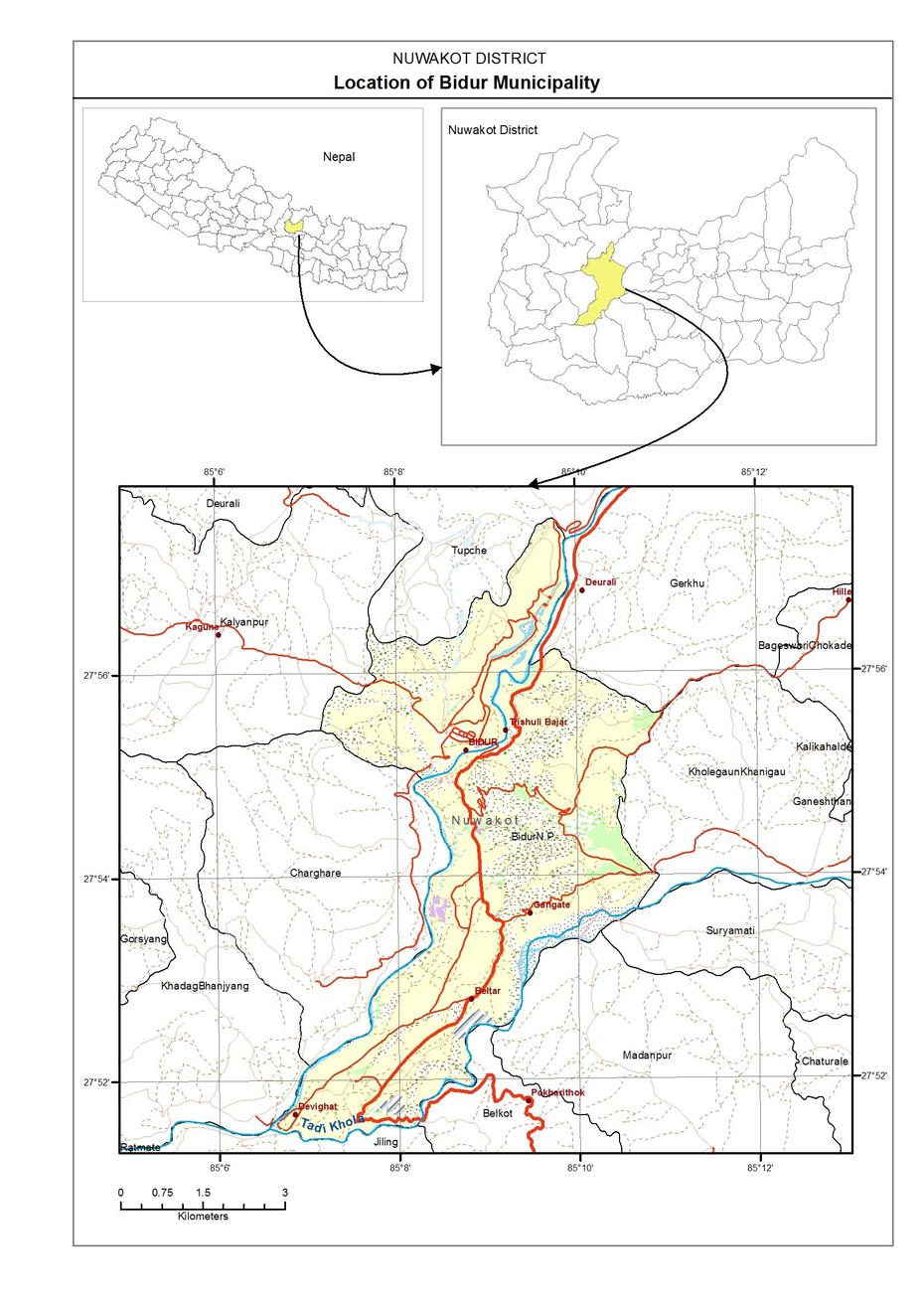 58 Old Municipality Gis Map | Local Governance And Community …, Bidur, Nepal, Nepal Waterfall, Nuwakot  Durbar