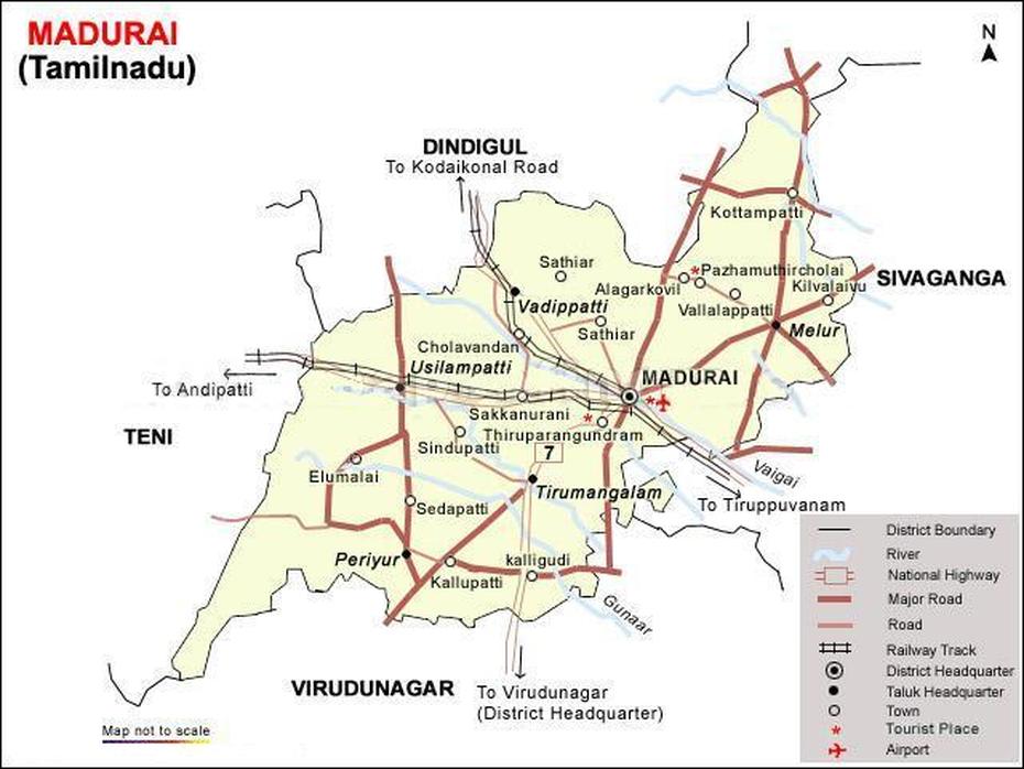 Chennai In India, Madurai Airport, Satellite Image, Madurai, India