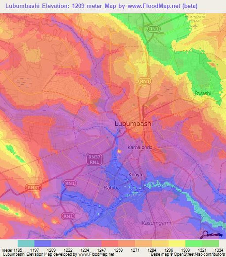 Elevation Of Lubumbashi,Congo (Kinshasa) Elevation Map, Topography, Contour, Lubumbashi, Congo (Kinshasa), Congo River, Lubumbashi Rdc