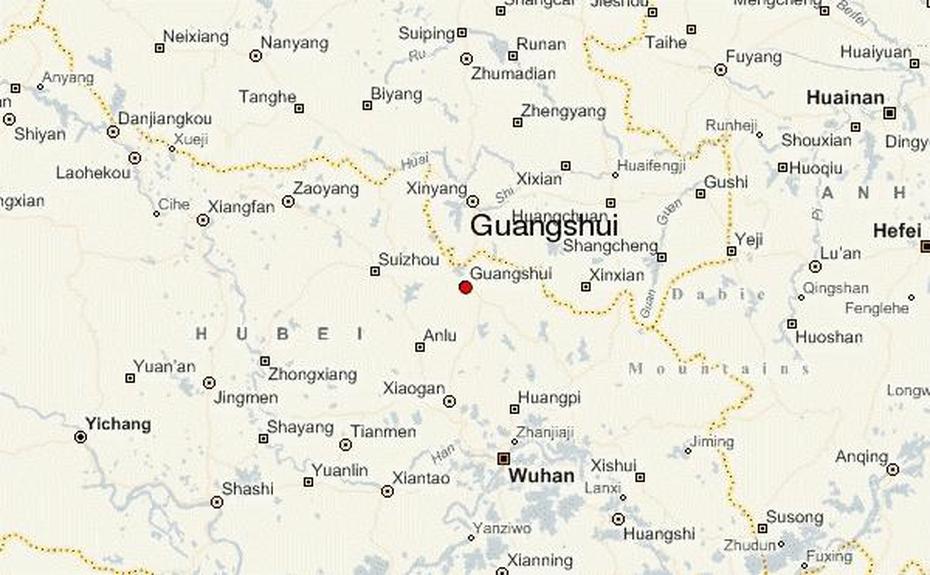 Guangshui Location Guide, Guangshui, China, China  With Flag, Of China With Cities