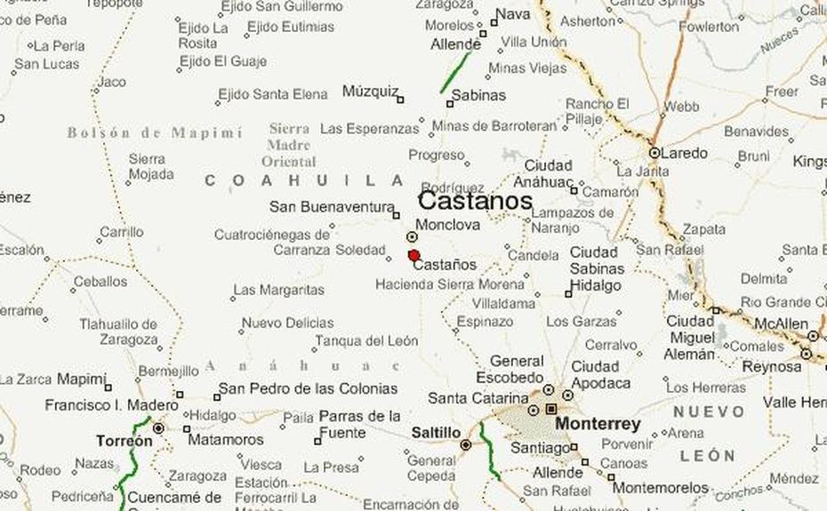 Guia Urbano De Castanos, Castaños, Mexico, Castanos  Coahuila, Coahuila Mexico