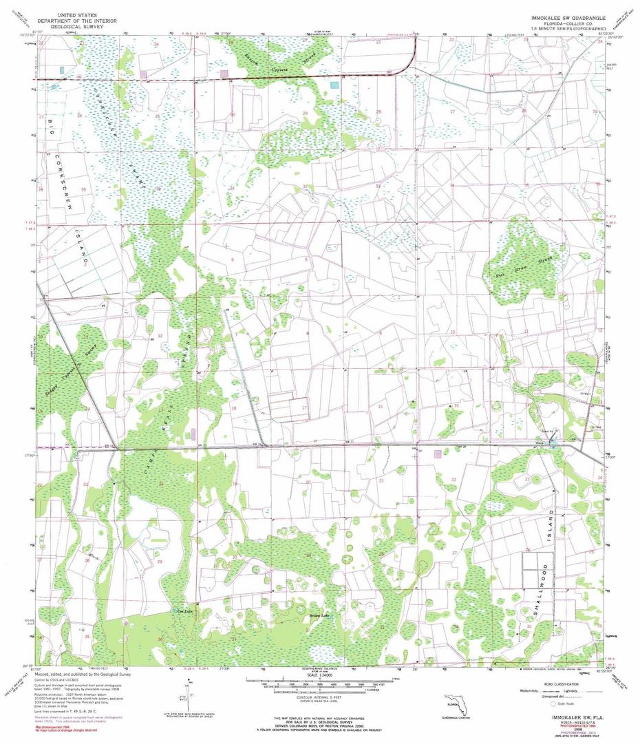 Immokalee Sw Topographic Map, Fl – Usgs Topo Quad 26081C4, Immokalee, United States, Seminole Casino Hotel Immokalee, Fort Myers Florida