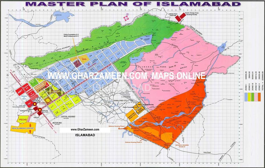 Islamabad Downtown, Islamabad Aerial View, Islamabad, Islamabad, Pakistan