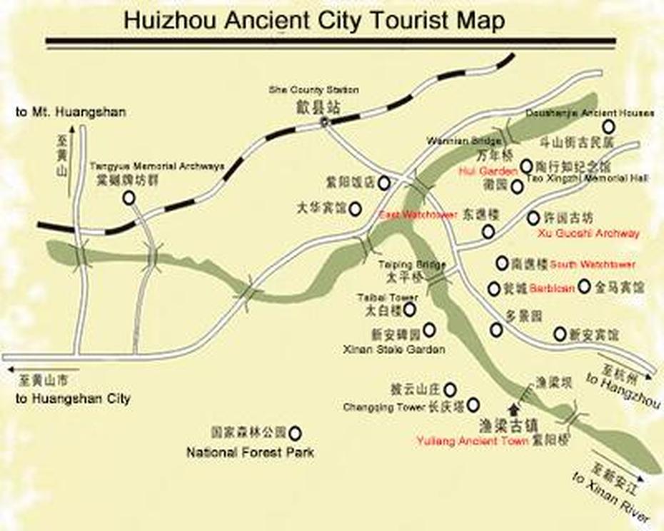 Latest Huangshan City Attractions Travel Map | 2022, Huizhou, China, Anhui, Chaozhou China