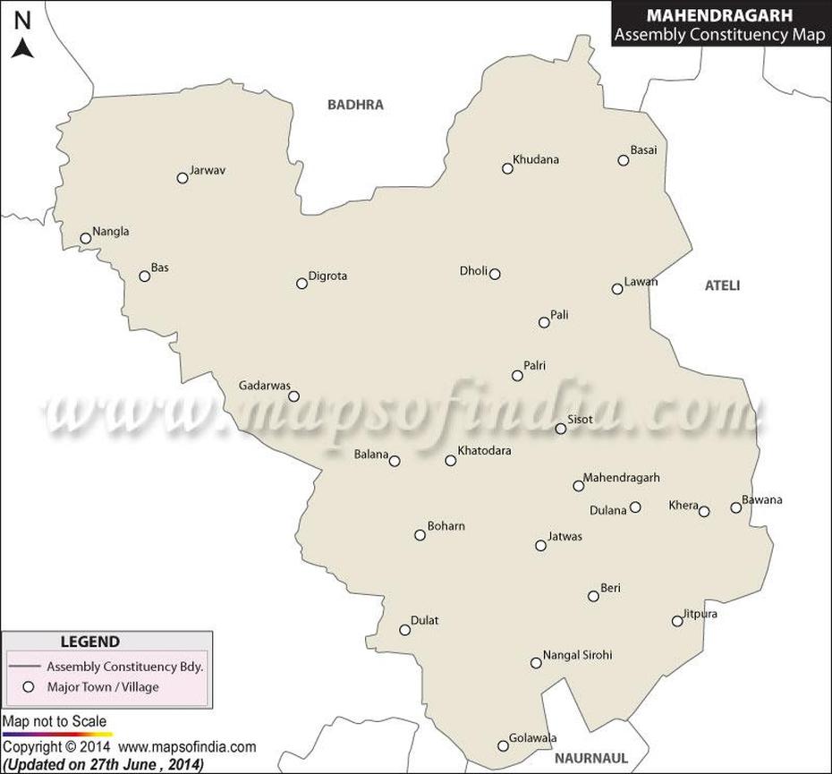 Mahendragarh Assembly (Vidhan Sabha) Constituency Map And Election Results, Mahendragarh, India, Haryana India, New Delhi Ncr