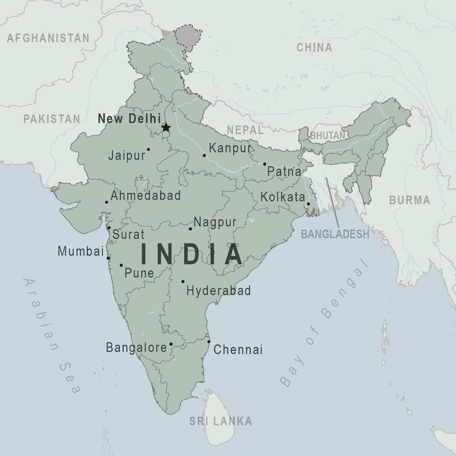 Map Of India View – Maps Of The World, Shāhganj, India, India  Area, Pradesh India