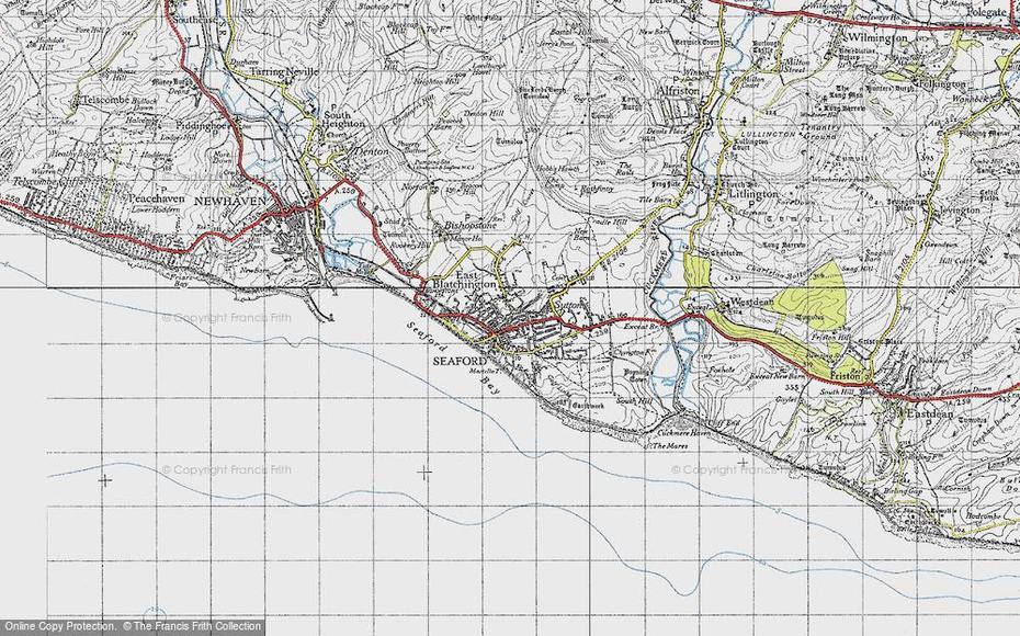 Map Of Seaford, 1940 – Francis Frith, Seaford, United Kingdom, Norfolk Uk Location, Norwich Norfolk England