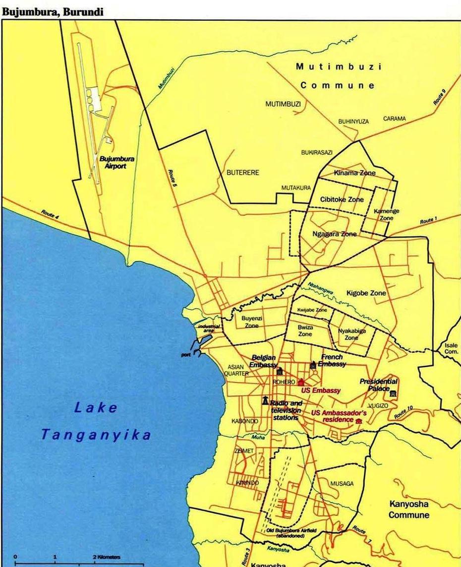 Mapas De Bujumbura – Burundi | Mapasblog, Bujumbura, Burundi, Bujumbura Capital, Carte Du Burundi