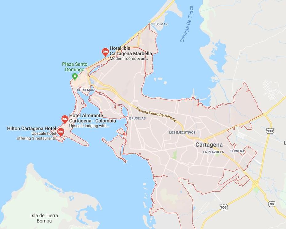 My Mappy Place: Add It To The Wishlist: Map Of Cartagena, Colombia, Cartagena, Colombia, Cartagena A, Printable  Of Colombia