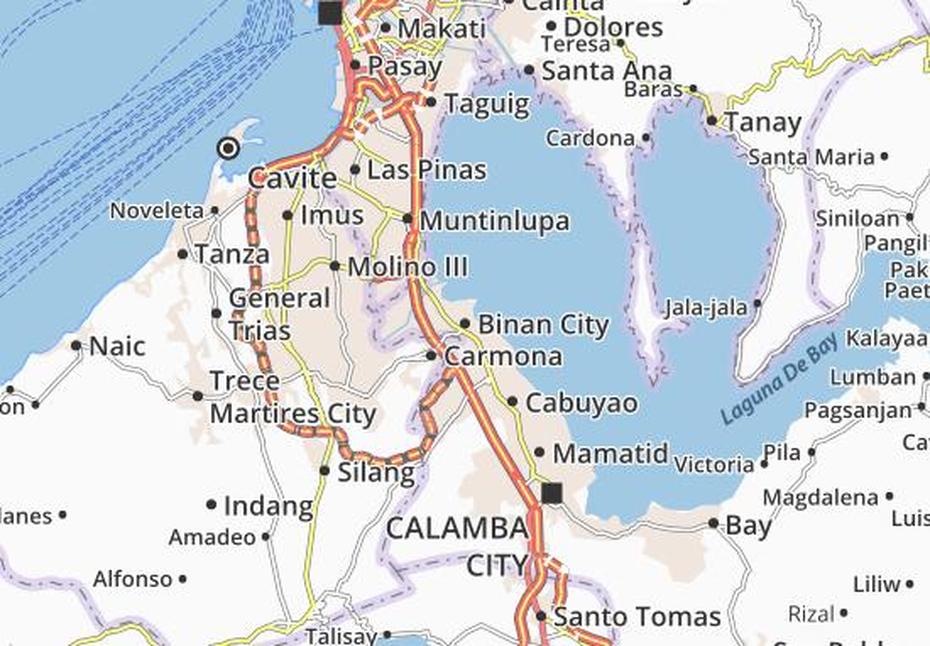 Michelin Binan City Map – Viamichelin, Biñan, Philippines, Rizal Province, Location