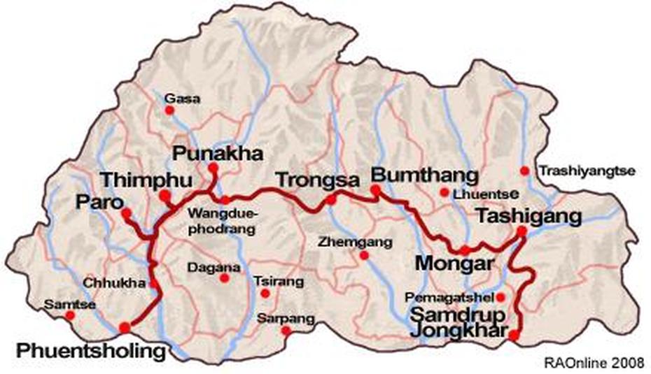 Raonline Bhutan: Development – Roads In Bhutan – 2008 Phuentsholing …, Phuntsholing, Bhutan, Bhutan Hotel, Bhutan Travel