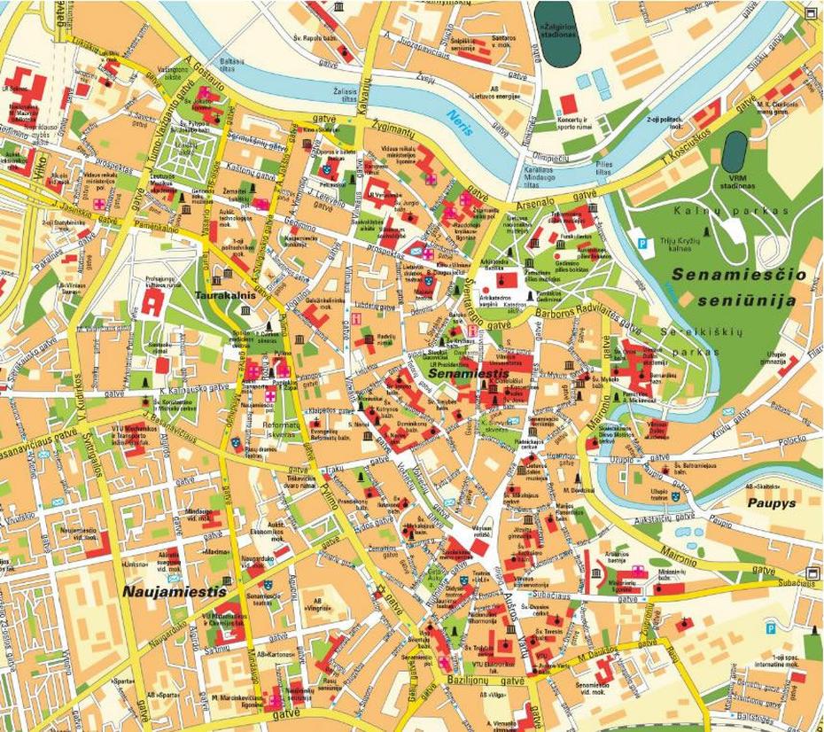 Vilnius Map, Vilnius, Lithuania, Lithuania Regions, World  Showing Lithuania