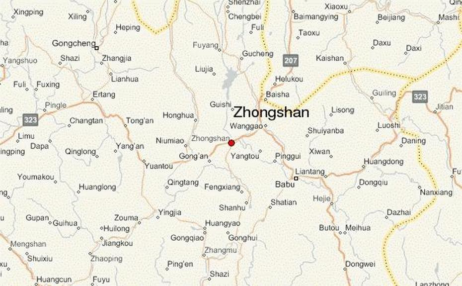 Zhongshan China Map, Zhongshu, China, Hunan Province China, Hubei  Area