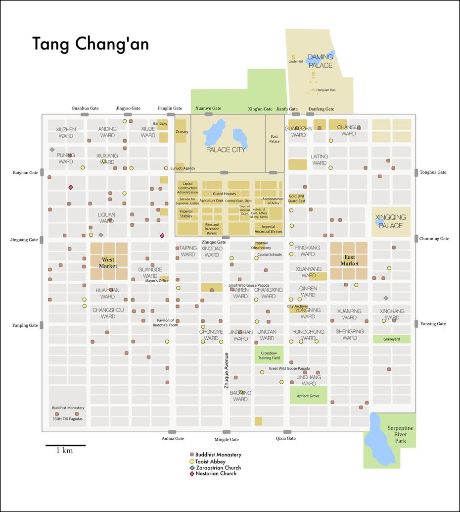 B”City Map Of Tang Era Changan (China) | City Map, Map, Amazing Maps”, Chang’An, China, Shang Dynasty China, Changsha Hunan China