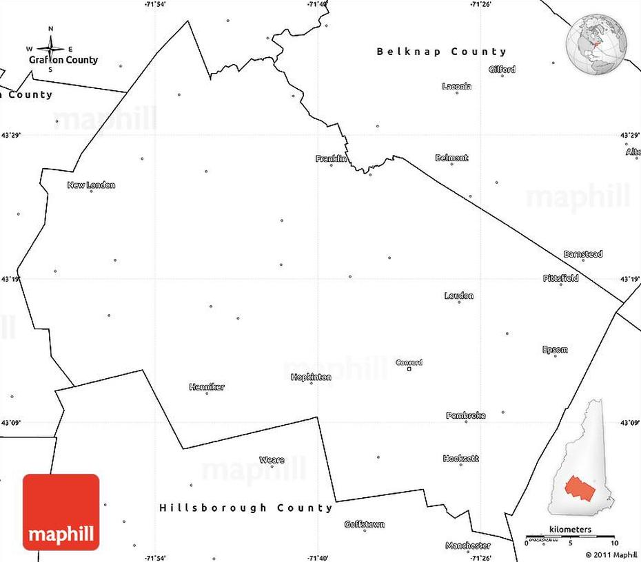 Blank Simple Map Of Merrimack County, Merrimack, United States, Merrimack Nh Town, Merrimack College Logo