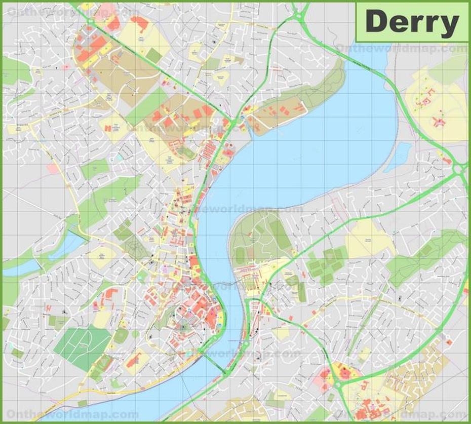 Derry City, Street  Derry, Detailed , Derry, United States