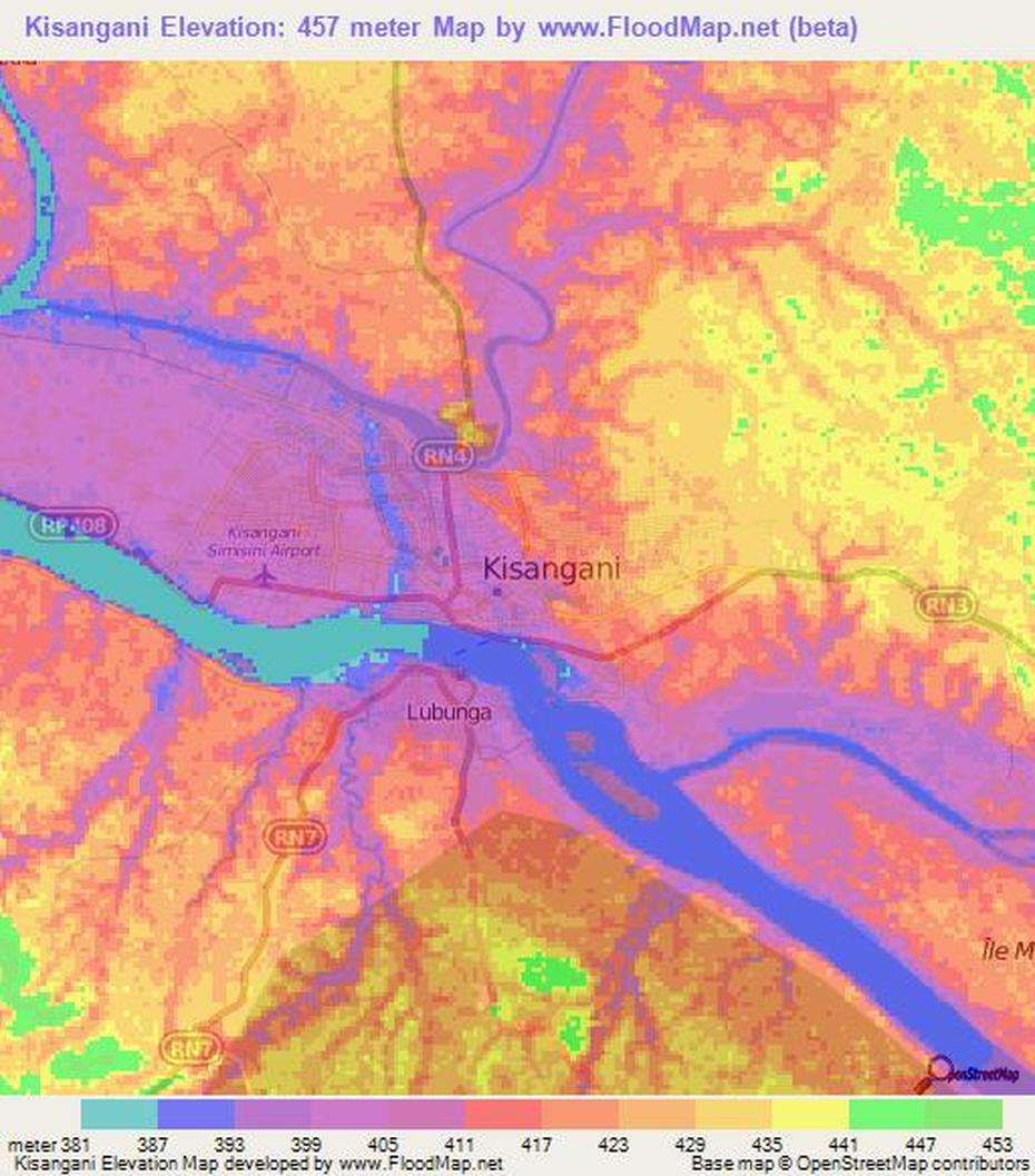 Elevation Of Kisangani,Congo (Kinshasa) Elevation Map, Topography, Contour, Kisangani, Congo (Kinshasa), Kinshasa Plan, Dr Congo