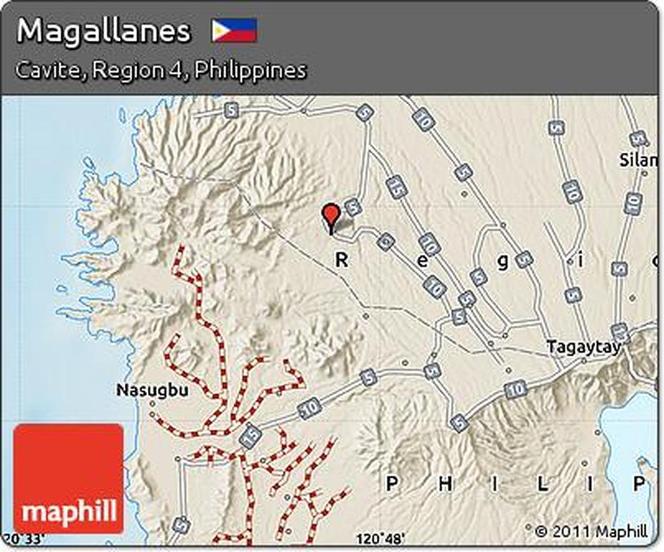 Free Shaded Relief Map Of Magallanes, Magallanes, Philippines, Cavite City Philippines, Magallanes Logo