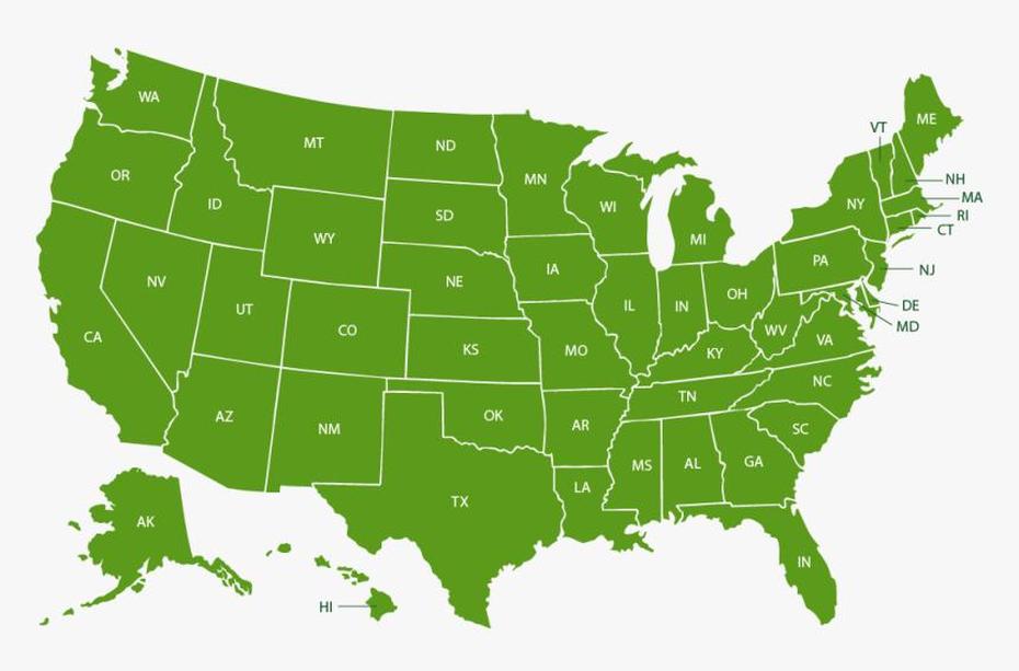 Green Map Of The United States, Hd Png Download , Transparent Png Image …, Green, United States, United States  No Background, Green Us