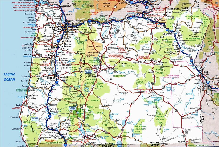 Map Of Oregon Cities And Towns | Secretmuseum, Oregon City, United States, Oregon Us, Oregon State  By County