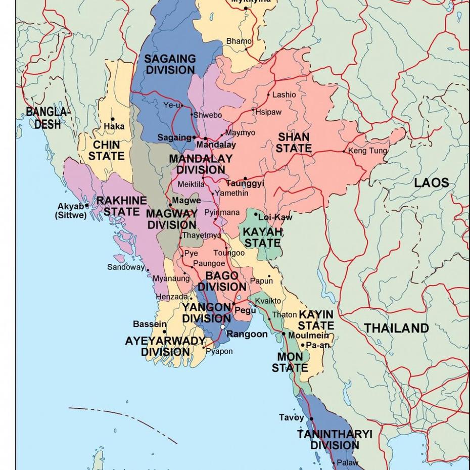 Myanmar In World, Myanmar  Outline, Myanmar, Myedu, Myanmar