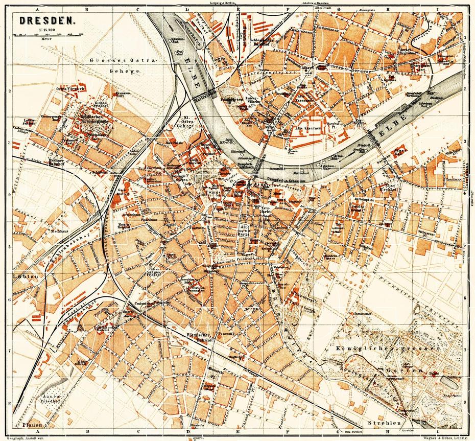 Old Map Of Dresden In 1887. Buy Vintage Map Replica Poster Print Or …, Dresden, Germany, Dresden Canada, Dresden Neighborhood