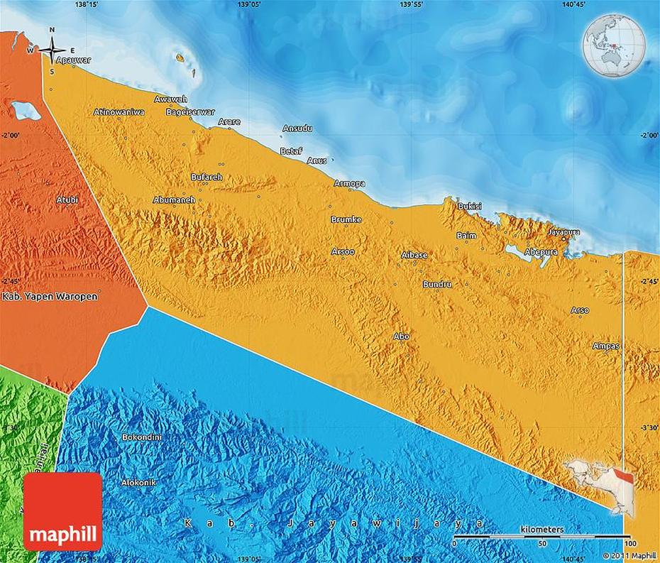 Political Map Of Kodya. Jayapura, Jayapura, Indonesia, Sentani Papua Indonesia, Jayapura Indonesia Women