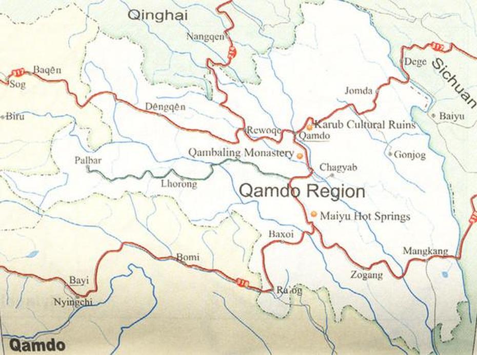 Qamdo Region Tourist Map – Chamdo  Mappery, Qamdo, China, Chamdo  Tibet, Qamdo Airport