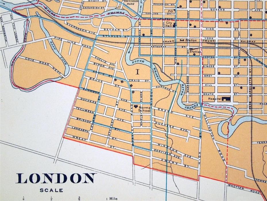 Tobermory Canada, Detailed City  Of London, Antique City, London, Canada