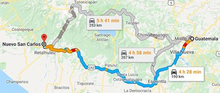 Vias De Acceso A Nuevo San Carlos – Municipios De Guatemala, Nuevo San Carlos, Guatemala, Flores Guatemala, Guatemala Vector