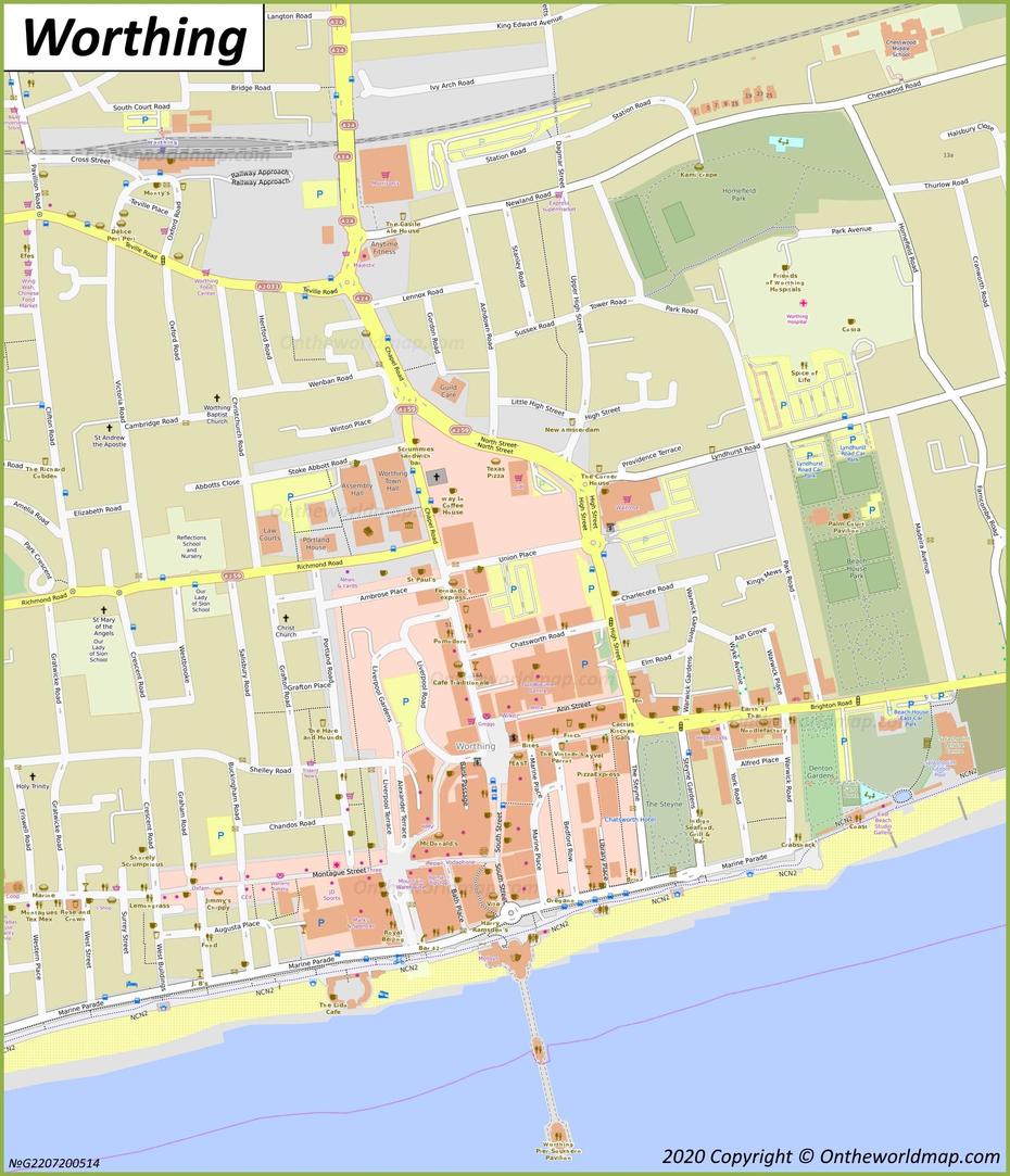 Worthing Maps | Uk | Maps Of Worthing, Worthing, United Kingdom, Perth Uk, Rye Uk