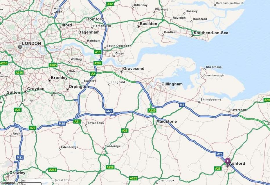 Ashford Map And Ashford Satellite Image, Ashford, United Kingdom, Thetford  Castle, Thetford  Uk