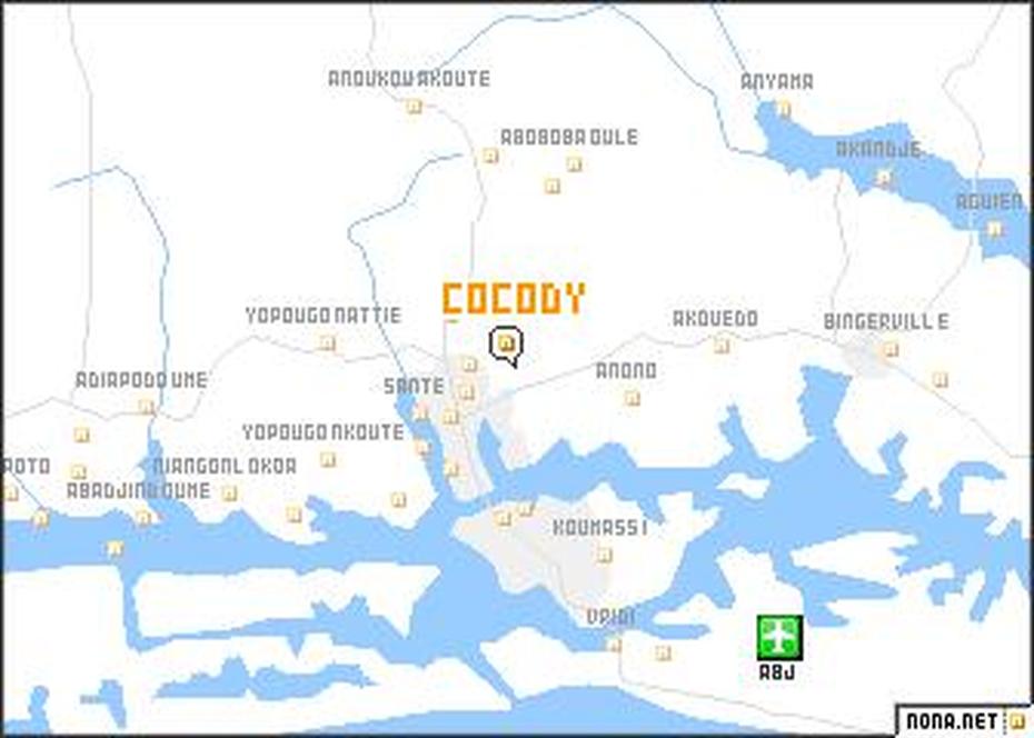 B”Cocody (Cote Divoire) Map – Nona”, Cocody, Côte D’Ivoire, Cote D’Ivoire Attractions, Cote D’Ivoire Hotels