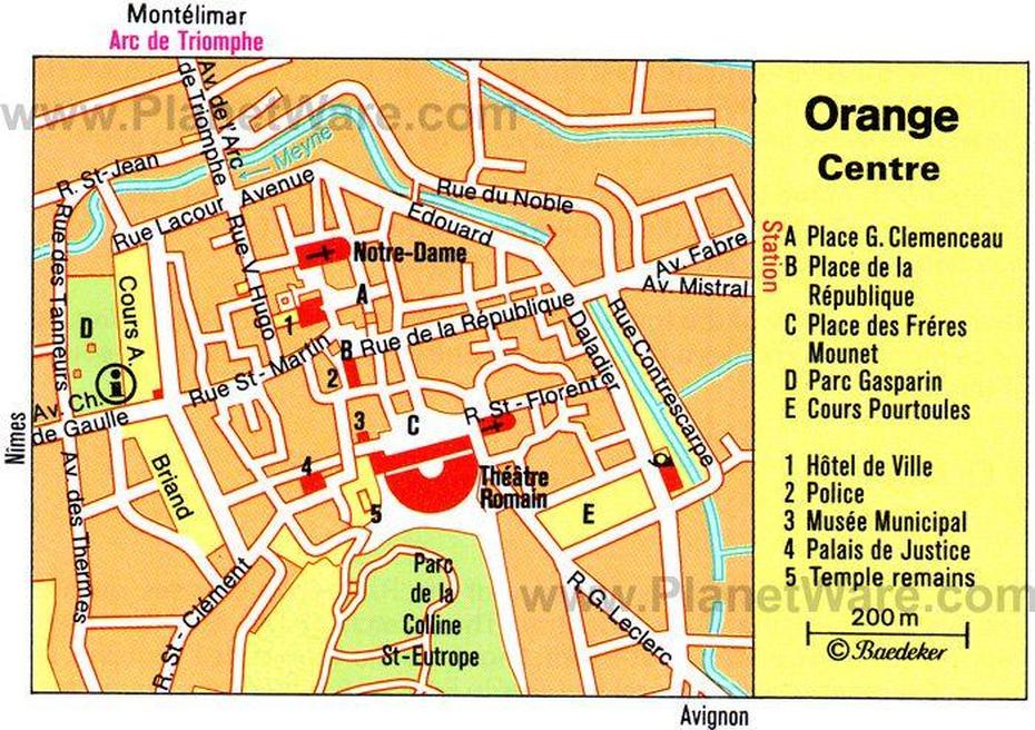 B”Map Of The City Of Orange, In The Provence-Alpes-Cote Dazur Region Of …”, Orange, France, Mulhouse France, Old France