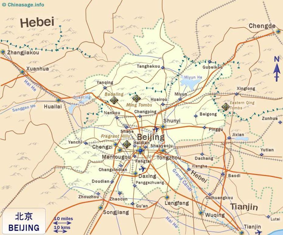 Beijing Capital City Of China And Municipality, Beining, China, Tianjin On, Of Hebei