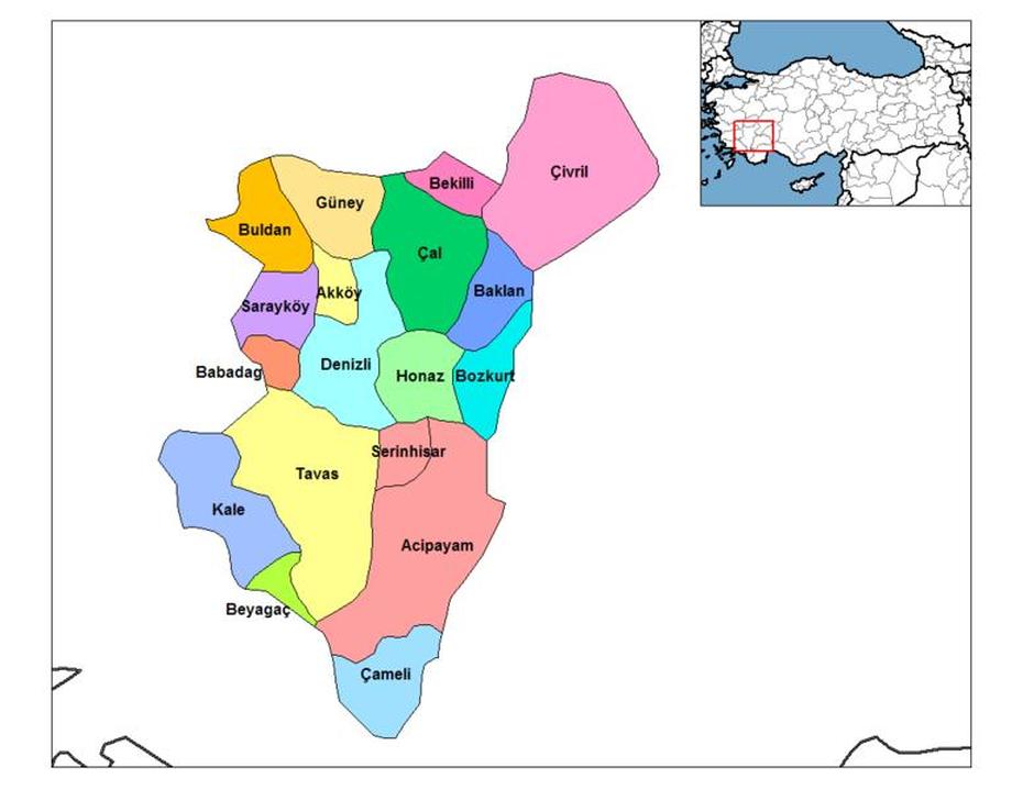 Denizli Map, Denizli, Turkey, Izmir, Hierapolis