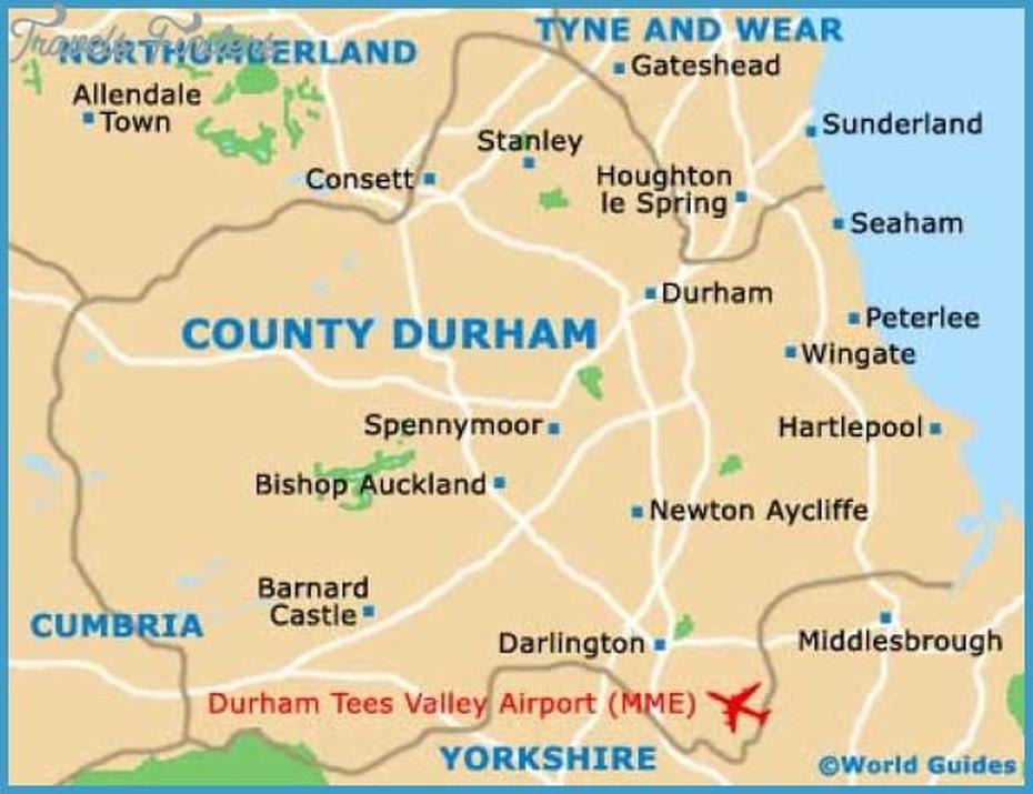 Durham Map – Travelsfinders, Durham, United States, United States  With Major Cities, United States  Names