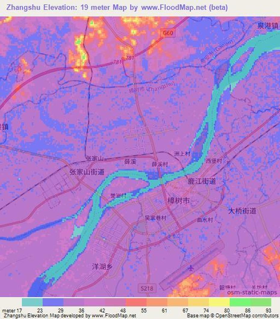 Elevation Of Zhangshu,China Elevation Map, Topography, Contour, Zhangshu, China, Jinan Shandong China, Dongguan City China