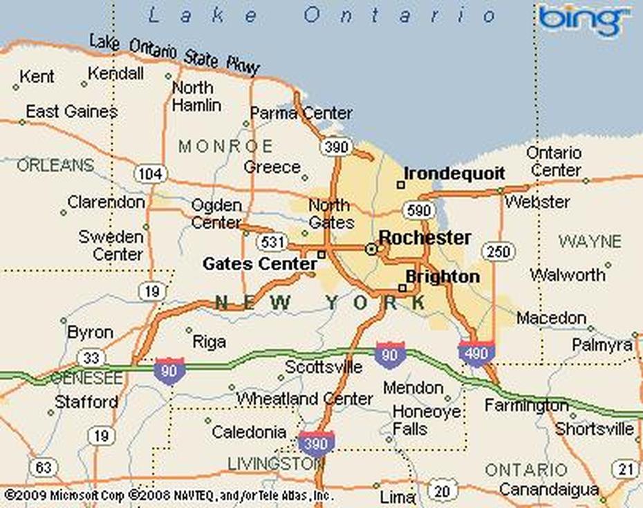 Gates, New York Area Map & More, Gates, United States, United States World, Basic United States