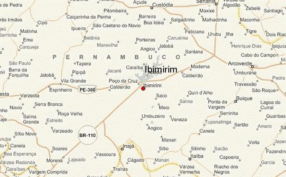 Ibimirim Location Guide, Ibimirim, Brazil, Brazil  Printable, Simple Brazil