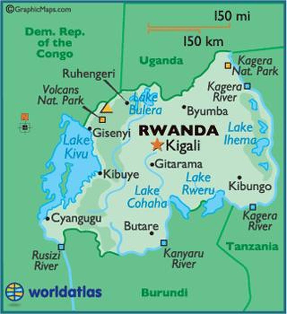 Kigali Map, Kigali, Rwanda, Carte Du Rwanda, Physical  Of Rwanda