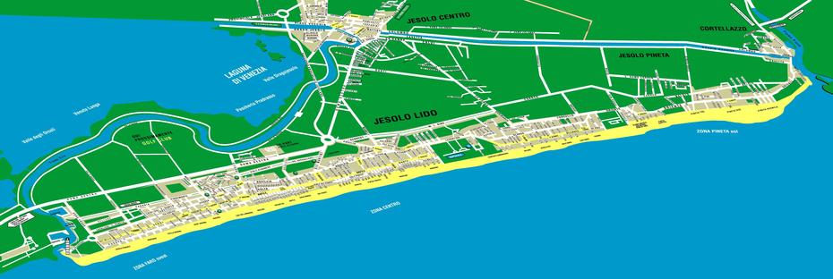 Mappa Di Jesolo, Iesolo, Italy, Lido Jesolo, Lido De Jesolo