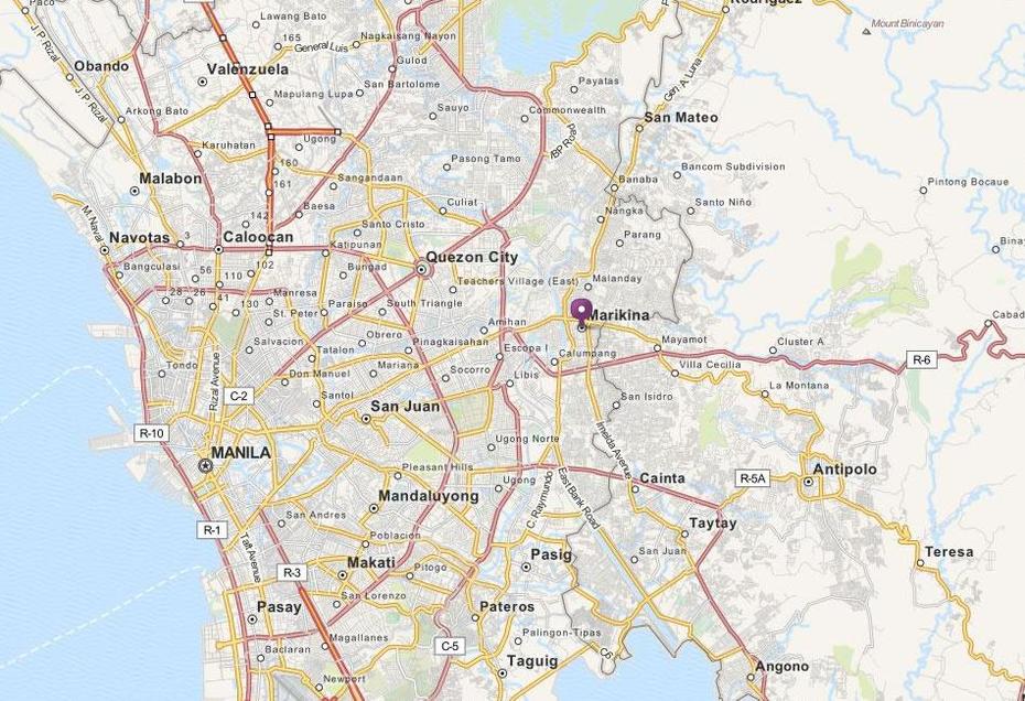 Marikina Map, Marikina City, Philippines, Metro Manila, San Mateo  Rizal