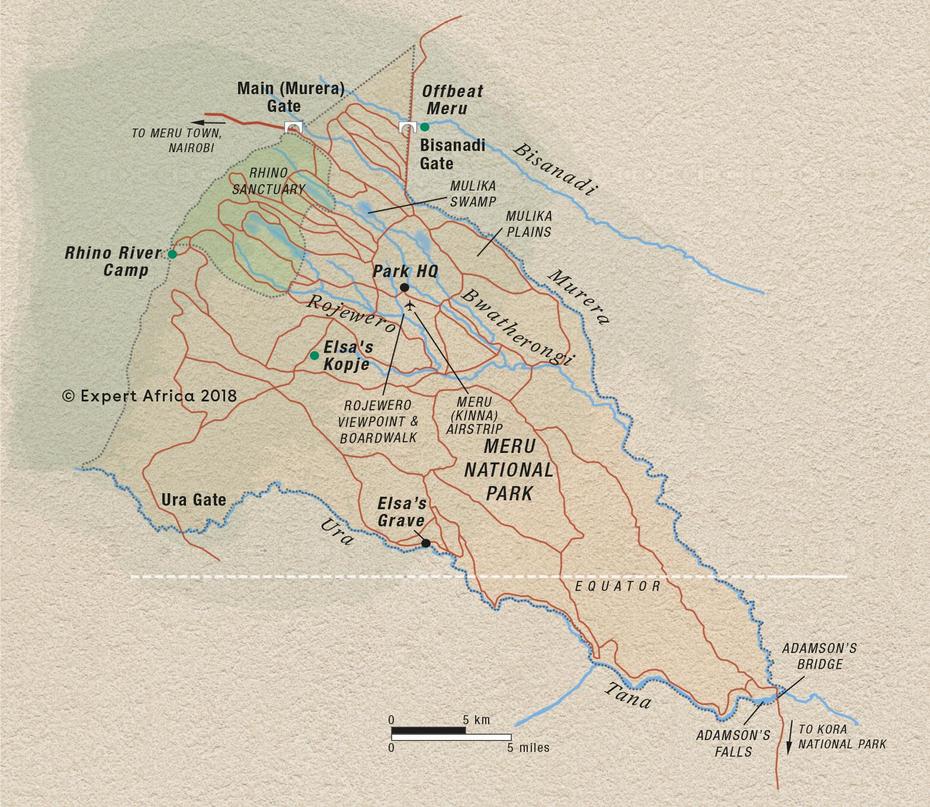 Meru National Park Reference Map In Kenya | Expert Africa, Meru, Kenya, Meru Town Kenya, Kisumu Kenya